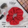 Jumbo Cotton Scrunchie Hair Tie - Red