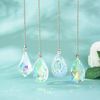 Set of 4 Crystal AB Coating Ceiling Fan Pull Chain Extender Prisms Drop Gifts