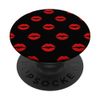 Sealed with Kisses Chic Pop Art Red Lipstick Pattern PopSockets Adhesive PopGrip