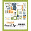 Echo Park Cardstock Ephemera 33/Pkg-Frames & Tags, Dino-Mite DM321025