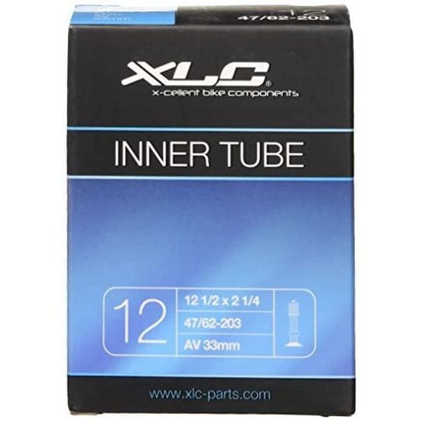 XLC 2508120200 Bicycle tube 12 1/2 x 2 1/4 47-203, 54-203, 62-203 AV 33 mm