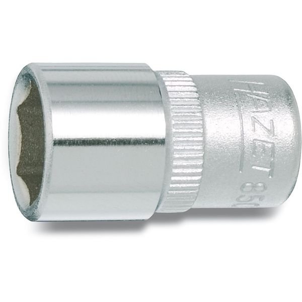 HAZET Socket Hexagonal 850-14 Double Side Width: 0.6 x Insertion Angle: 0.25 x Total Length: 1 inch (25 mm)