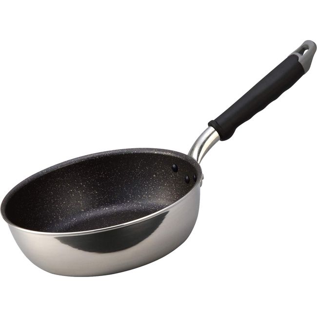 Hokuriku Aluminum A-2455 Lightweight Deep Frying Pan, 8.7 inches (22 cm), Induction Compatible, Made in Japan