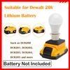 Portable LED Work Light For Dewalt 20V Series Lithium Battery E27 Bulb Lamp US