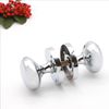 Infinity Decor Solid Brass Victorian Round MORTICE Latch Door KNOBS Pull Handles Set (Polished Chrome)