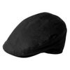 Failsworth Millinery Wax Flat Cap in Black, Size: Medium (57cm)