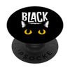 Black Cat Yellow Eyes PopSockets Adhesive PopGrip