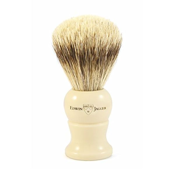 Edwin Jagger Ivory Shaving Brush (Super Badger)