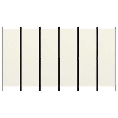 CHARMMA 6-Panel Room Divider Cream White 118.1"x70.9"-5.36KG