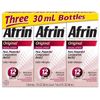 Afrin Original Maximum Strength 12 Hour Nasal Congestion Relief Spray - 3 bottles, 1 FL OZ (30mL) each. Total 3 FL OZ (90 mL)