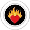 Flaming Heart PopSockets PopGrip for MagSafe