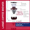 Cold brew hot coffee maker iced drip brewer infuser stainless filter large 14oz