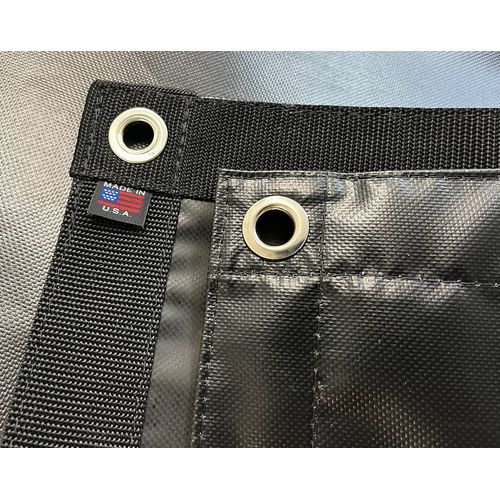 Tarp, Heavy Duty, Black 3' X 8' Feet Waterproof, 18 Oz. Vinyl w/ Reinforced Edges (3' X 8' Feet, Black)