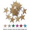 Gold 48 Fabric Glitter 25mm Star Iron-On