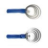 QWORK® Double Sided Horse Brush 4 Rings with Soft Touch Handle