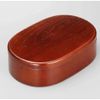 Aizu Lacquerware Single Tier Bento (Heathered Oval Shape)