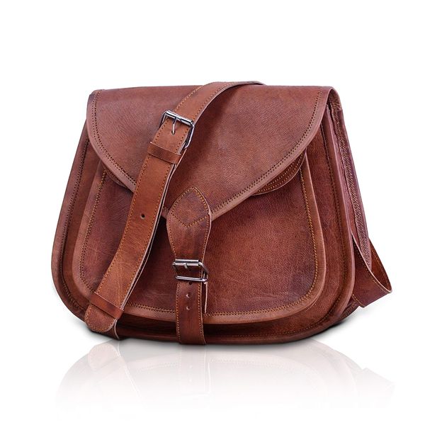 Komal's Passion Leather 12" Leather Purse Satchel