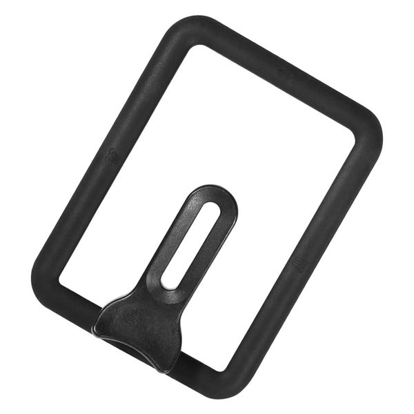 Ongwan Rectangular Pot Cover Glass Rectangular Pot Lid Stand Black Home (13x18cm)