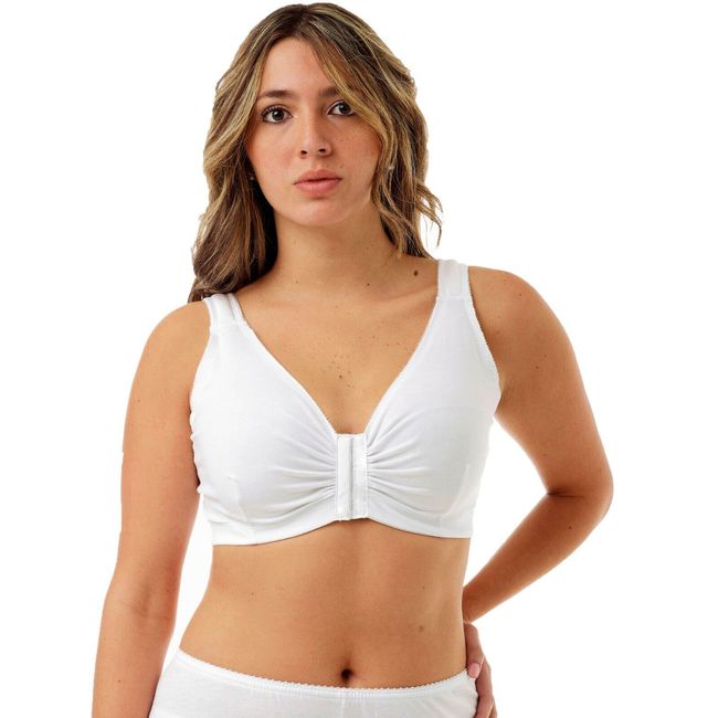 Double Mastectomy Bra Molded Inserts Cotton Adjustable Sleep/ Leisure by LH, Inc