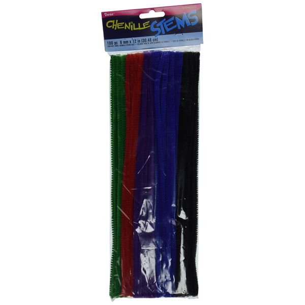 Darice Chenille Stems 6mm 12-Inch, 100/Pkg, Jewel