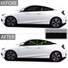 BOGAR TECH DESIGNS Side Window Chrome Delete Overlay Compatible with Honda Civic Coupe 2016-2021, Gloss Black