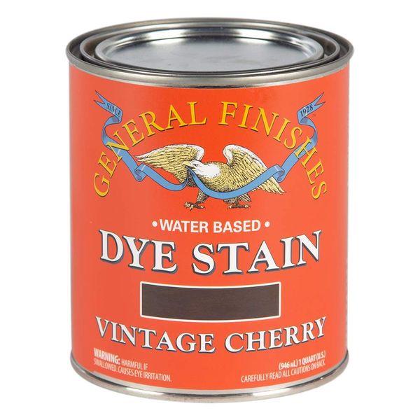 General Finishes Water Based Dye, 1 Quart, Vintage Cherry
