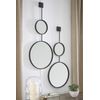 Brewer Modern Minimalist round Stacked Accent Mirror, Black