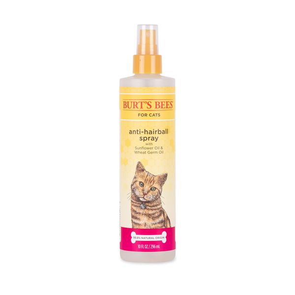 Burt's Bees for Pets Anti-Hairball Cat Spray | Hairball Remedy for Cats with Wheatgerm Oil and Sunflower Oil | Cruelty Free, Sulfate & Paraben Free, pH Balanced for Cats - Made in the USA, 10 oz