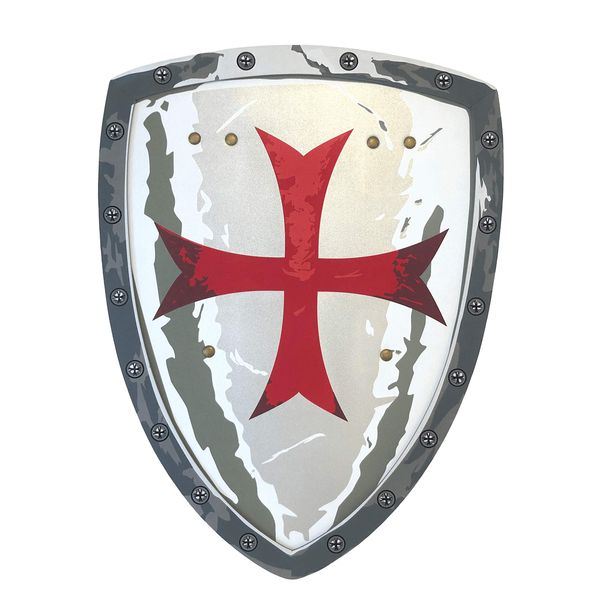 Liontouch Maltese Knight Shield | Medieval Pretend Play Foam Toy for Children with Classic Red Cross Theme | Safe Weapons & Battle Accessory for Kid’s Dress Up & Costumes