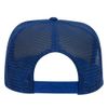 OTTO Polyester Foam Front 5 Panel High Crown Mesh Back Trucker Hat - Royal