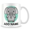 Elephant Mug - Personalised Cup with Name - Gift for Kids