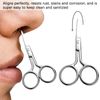 Facial Hair Scissors Small Scissors, Professional Small Ear Nose Hair Small Round Ended Scissors Stainless Steel Straight Tip Scissor for Eyebrows, Nose, Facial, Beard, Eyelash, Moustache