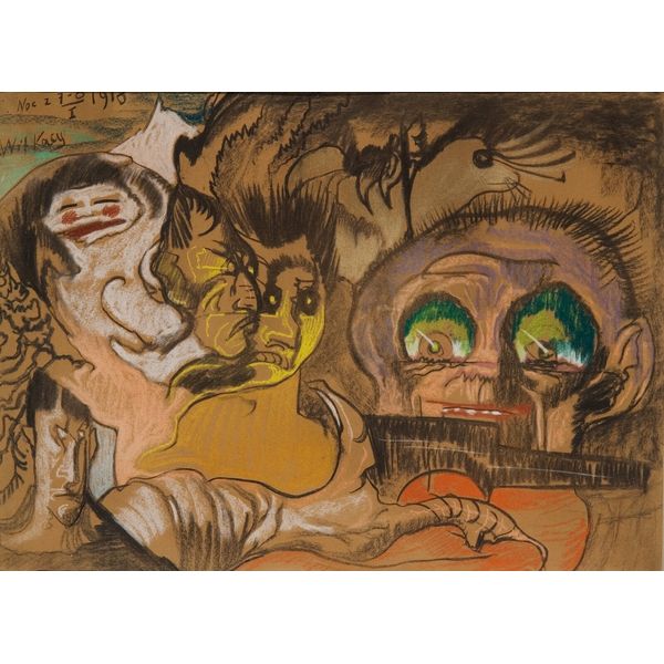 Green Eye Composition : Stanisław Ignacy Witkiewicz : Archival Canvas Art