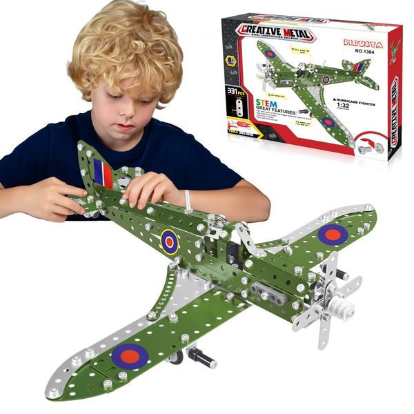 Building Toys Model Airplane Set STEM Building Projects Toys - DIY Building STEM Projects Toys for Kids Boys Girls Ages 8-12-16, Assembly Science Toys Birthday for Kids Boys 8 9 10 11 12 Years Old