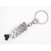 Bike Chain Key Chains Gourd-shaped with End Caps, Black