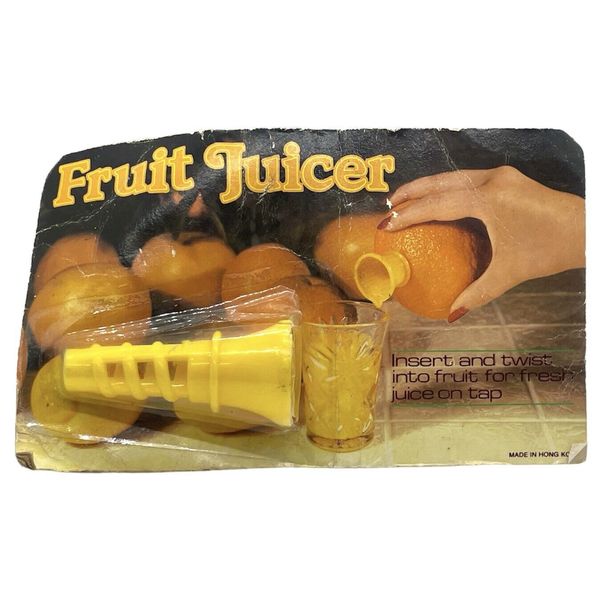 Vintage Fruit Juicer - “Insert & Twist into Fruit for Fresh Juice on Tap.”