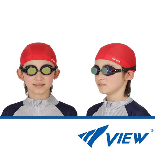 VIEW V722JMR BKY Swimming Goggles, Mirror Type, Made in Japan, For Elementary School Students, Anti-Fog, UV Protection, Antibacterial Specifications