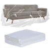 TUAKIMCE 2 Pack Plastic Sofa Cover, Waterproof & Dustproof Sofa Protection, 300cm x 200cm