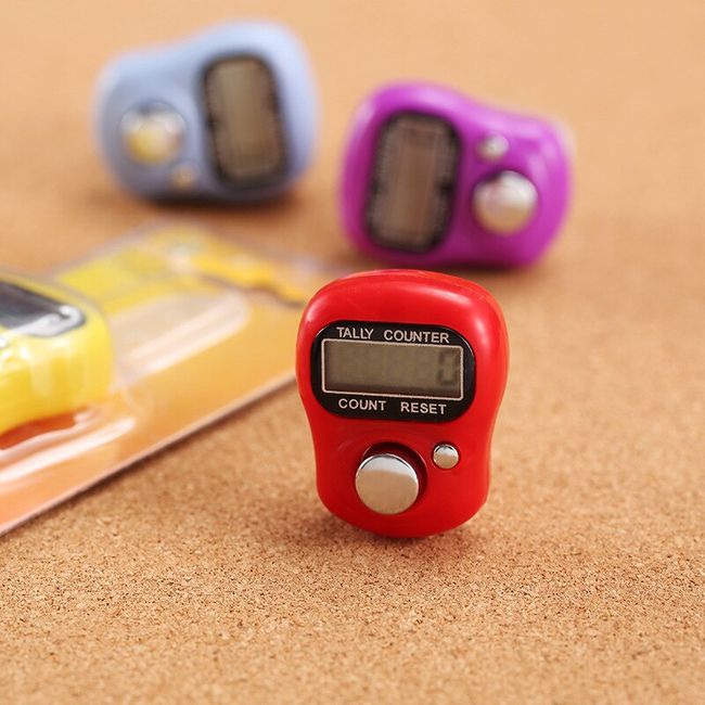 Mini Stitch Marker Row Hand Tally Finger Counter LCD Electric Digital  Display Portable Counter