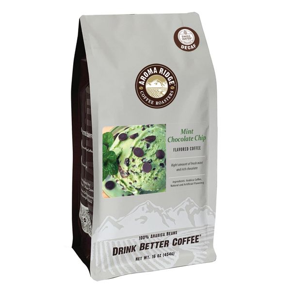 Mint Chocolate Chip SWP Decaf Coffee, 1 lb Whole Bean