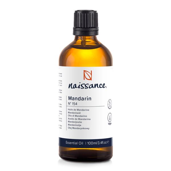 Naissance Mandarinenöl (Nr. 154) - 100ml - 100% Naturreines Kaltgepresst Mandarine Ätherisches Öl für Naturkosmetik, Aromatherapie, Duftlampe - Duftöl für Aroma Diffuser