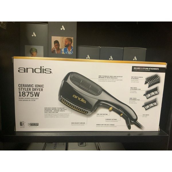 Andis Ceramic Ionic Styler Hair Dryer  1875W  Black