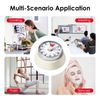 Visual Timer, Teeloray 60-Minute Countdown Timer, Kitchen Timer with Magnetic Base, Mechanical Clockwork, Ringer Alert, Time Management Tool for Children and Adults, Study/Work/Cooking (White)