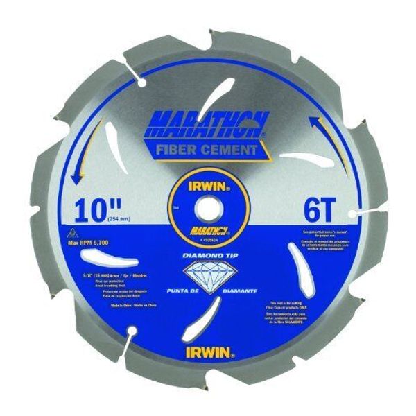 Irwin Tools 4935624 10" x 6T Polycrystalline Diamond Cement Circular Saw Blade