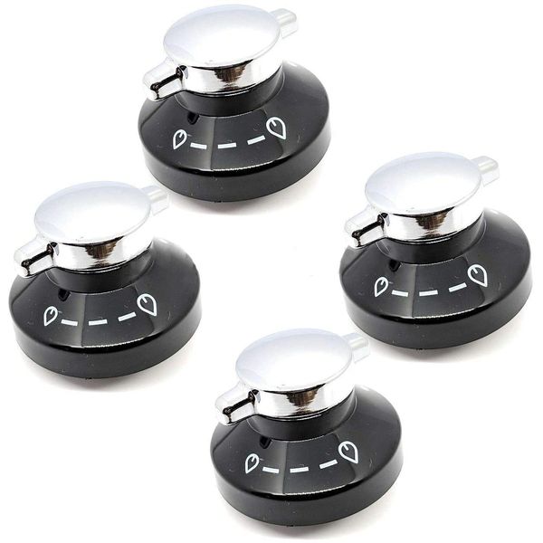 bartyspares® FOUR STOVES & NEW WORLD Gas Oven Flame Control Knob Hob Cooker Switch Silver Black