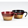 Aizu Lacquerware Stacking Soup Bowl (Lacquer), Negoro, Akebono Set