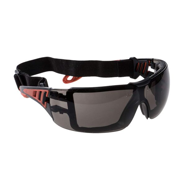 Portwest Tech Look Plus-Brille, Größe: Einheitsgröße, Farbe: Rauch, PS11SKR