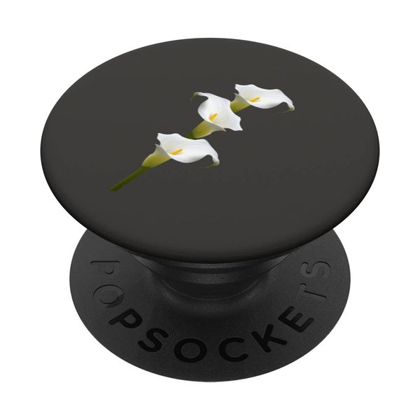 White Calla-Lilly Flower Flower PopSockets with Interchangeable PopGrip