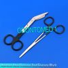 Nurses Stainless steel Scissors 5.5" Safety Tip and Forcep Combo -Black