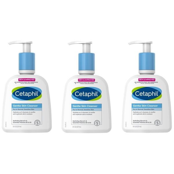 Cetaphil Gentle Skin Cleanser 8oz (3 Pack)